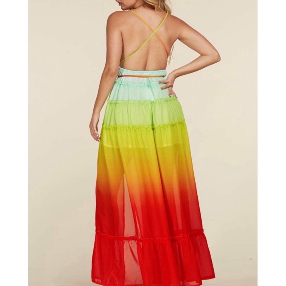 Vibrant Multicolor Maxi Dress - Picture 3 of 3